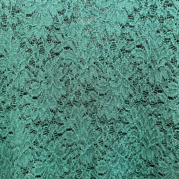 NALLIE & MILLIE Green Lace Tunic Top with Tie Women’s Large - Picture 10 of 10